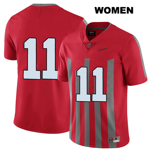 Ohio State Buckeyes Women's Austin Mack #11 Red Authentic Nike Elite No Name College NCAA Stitched Football Jersey ZY19N25VW